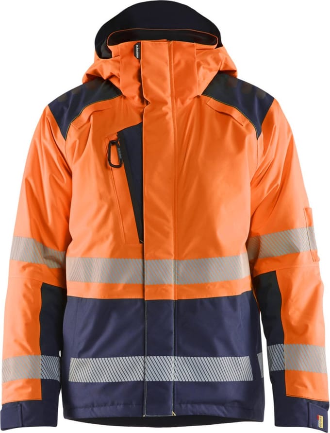 Blaklader 4455-1987 Winterjas High Vis - High Vis Oranje/Marineblauw - S