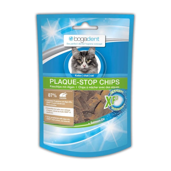 Bogadent Plaque Stop Chips Kat - Kip - Gebitsverzorging Kat - 50 g