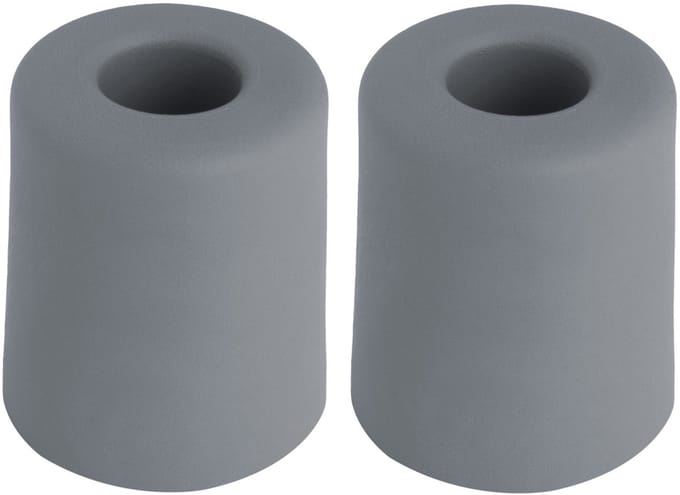 Benson Deurbuffers / deurstoppers rubbers - 2x - grijs - 35 x 30 mm - met schroefbevestiging