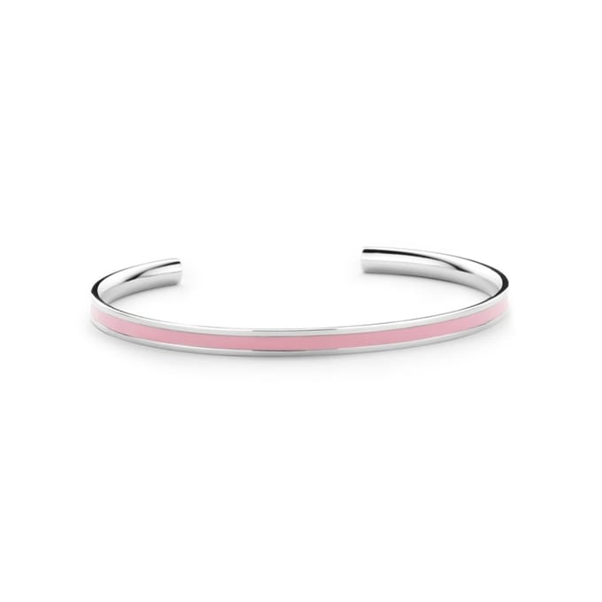 Colori 4 COL0009 Stalen Open Bangle - One-Size (60 X 50 X 4 mm) - Licht Roze