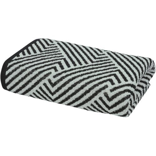 LIVARNO Handdoek, 70 x 140 cm, 500 g/m² (Zwart/print)