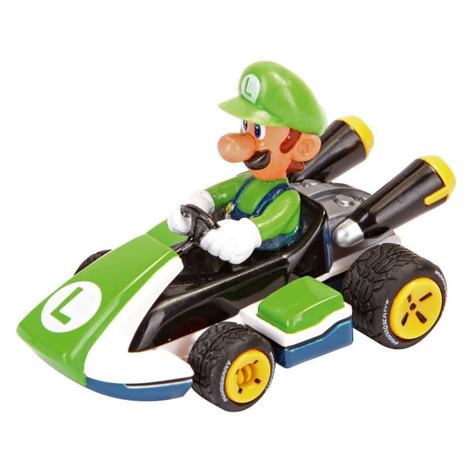 Carrera Speelgoedvoertuig Auto - Mario Kart -Luigi - Pull Back Auto - Terugtrekauto - 1:43