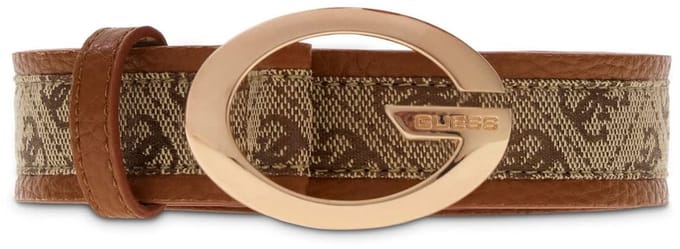 GUESS riem Camden Pant Belt H30 W85 Latte Logo / Cognac bruine