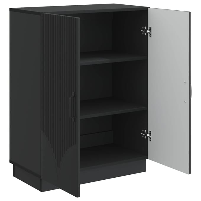 vidaXL - Dressoir - Zwart - 66 - x - 34,5 - x - 87 - cm - Bewerkt - hout