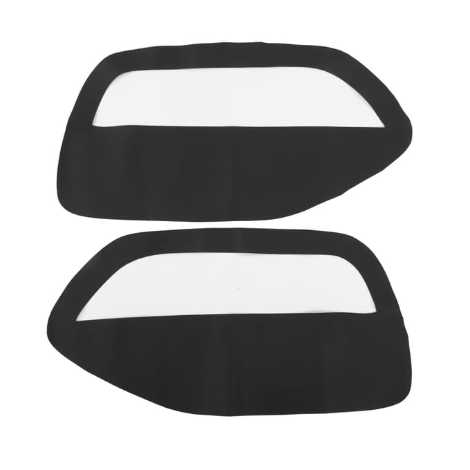 2 stuks Voorportierpaneel Inzet Kaarthouder Links Rechts Microvezel Leer Vervanging voor Ford Mustang 2005‑2009Zwart zwart