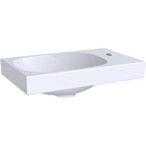Geberit Acanto fontein 40cm kraangat rechts zonder overloop wit
