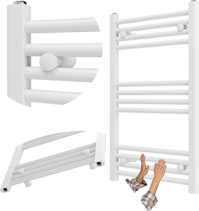 Granitan Badkamerradiator Breno - 50x80cm - Wit - Ladderradiator - Handdoekradiator