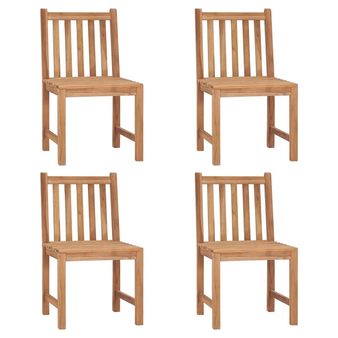 vidaXL - Tuinstoelen - 4 - st - massief - teakhout