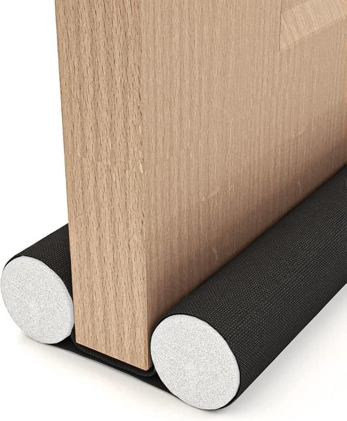 Tochtstopper Deur - Isolerende Strip - Tocht Weren - Dubbelzijdig Ontwerp - 93 cm - Grijs