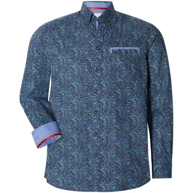 Babista herren Overhemd - 43/44 - donkerblauw - Plus Size
