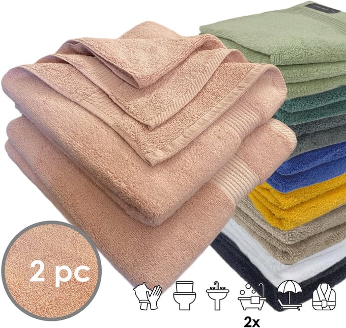 iSleep Terry Badlaken - 2 Stuks - 70x140 cm - Oud Roze