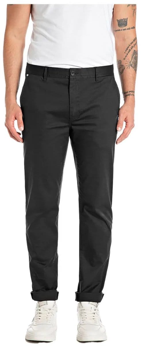 Replay M9998.000.84905 Chino Broek Zwart 34 / 30 Man