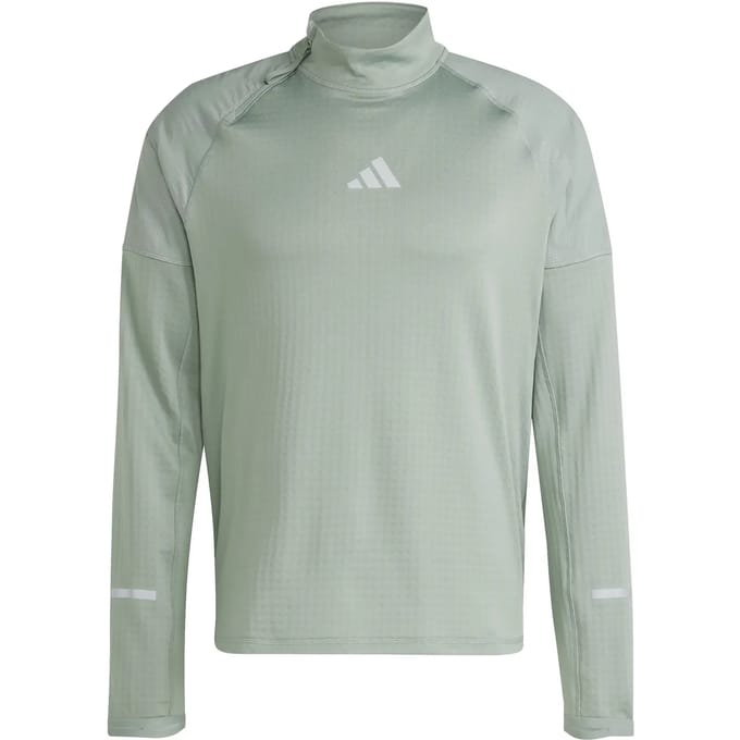 adidas Ultimate High Visibility Half-Zip Hardloopshirt Heren-Grijs