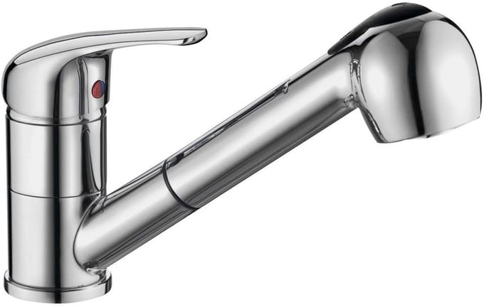 Aqualine 40 - Keukenkraan met uittrekbare vuistdouche, chroom 52137