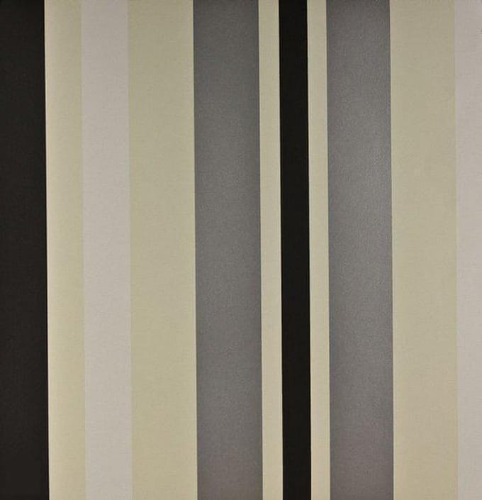 Dutch Wallcoverings Papierbehang - Streep - Crème/zwart