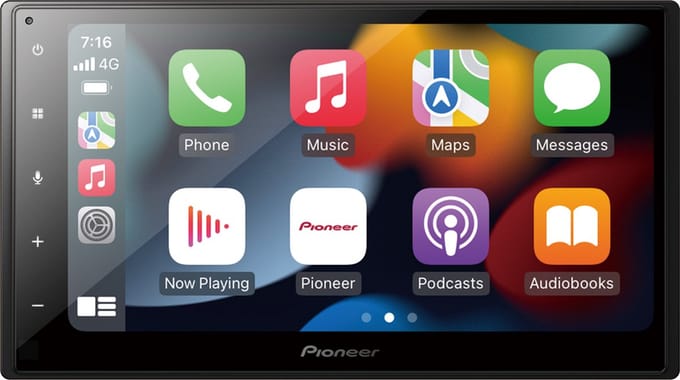Pioneer SPH-DA360DAB Autoradio met scherm Bluetooth handsfree, Android Auto, Apple CarPlay, Aansluiting voor achteruitrijcamera, DAB+ tuner