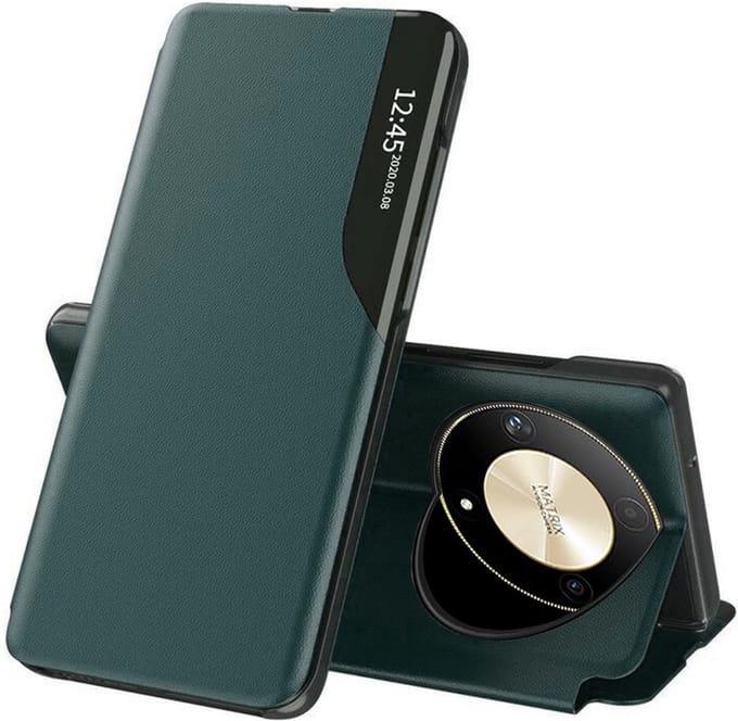 Hoesje geschikt voor HONOR Magic6 Lite - Techsuit eFold Book Case - Donkergroen