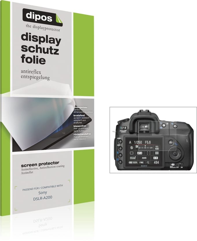dipos – 4x Matte Beschermfolie geschikt voor Sony DSLR-A200 | Krasbestendige & antireflecterende Screenprotector Ultra-Thin