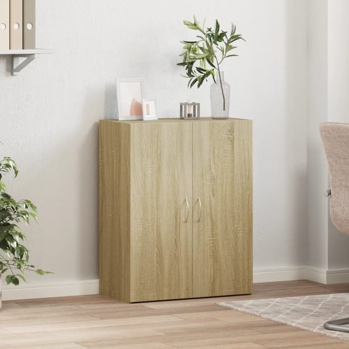 vidaXL - Archiefkast - 60x32x77,5 - cm - bewerkt - hout - sonoma - eikenkleurig