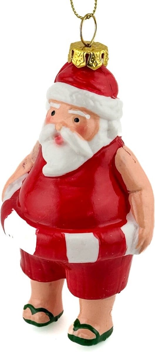 Kerstbal Hanger Kerstman met zwemband