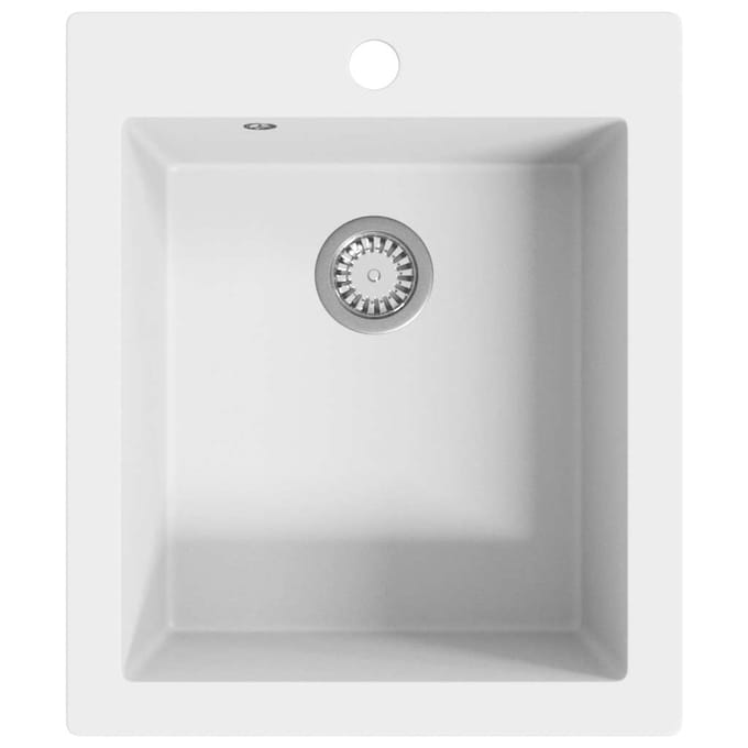 vidaXL - Spoelbak - opbouw - enkele - bak - graniet - wit
