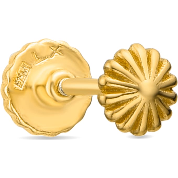 Luxenter Piercing van 925 sterling zilver met 18-karaats geelgoud afwerking - Adoi