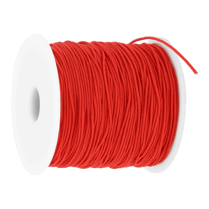 1mm X 100m Naaien Kleding Maken Elastisch Garen Elastisch Koord DIY Kralen Rijgkoord Rood red