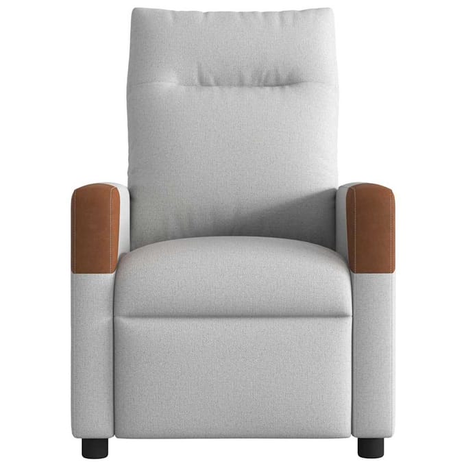 vidaXL - Massagestoel - verstelbaar - stof - wolk - grijs