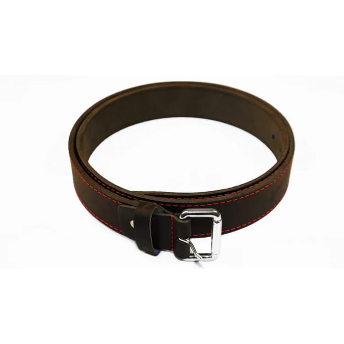 Felco 940 Zwarte Leren Riem Met Rode Stiksels En Verstelbare Pasvorm