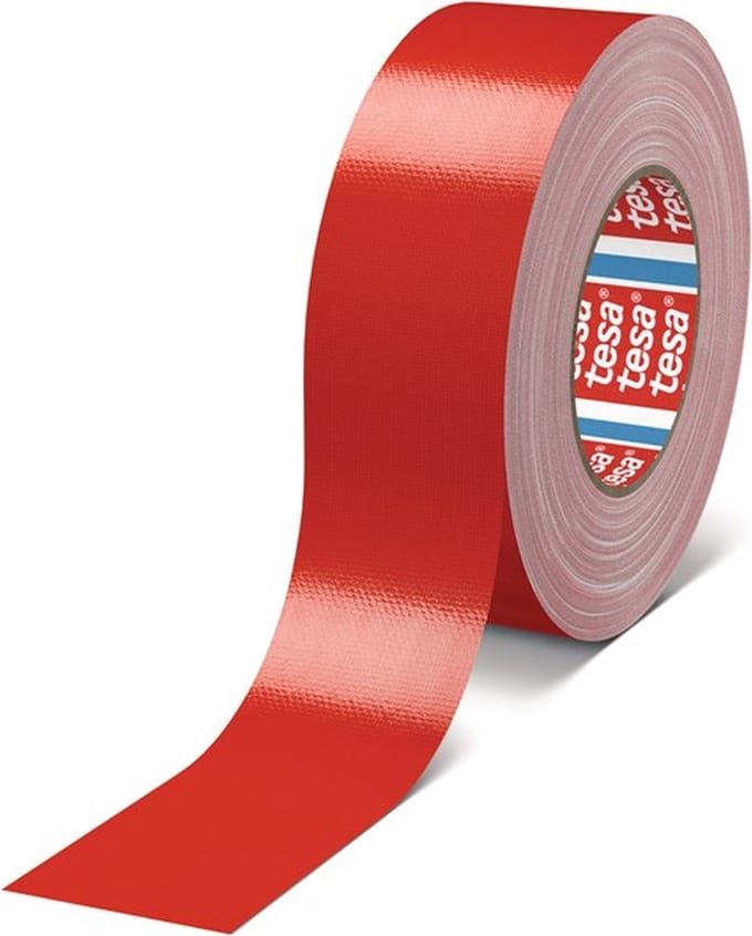 Tesa 04688 Textieltape - Standaard - Rood - 50mm x 25m