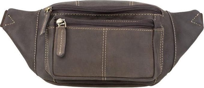 Visconti Leren Heuptas - buideltas - stijlvol heuptasje - Bruin (720 ob)
