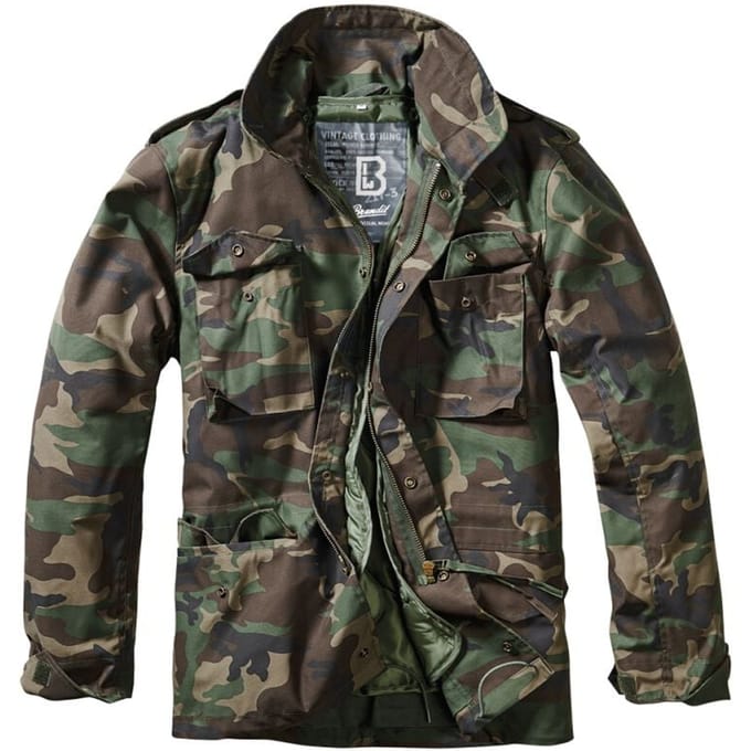 Brandit Winterjas - M65 Classic Jacket - M - voor Mannen - woodland
