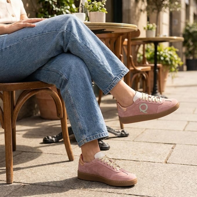 Aqa Aqa Sneakers roze Suede