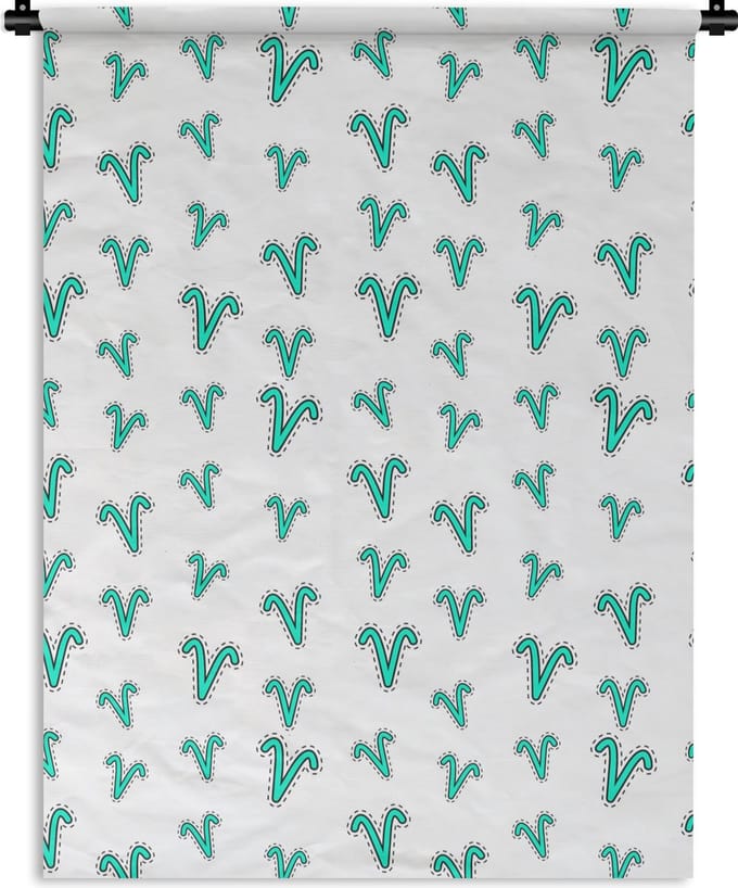 Wandkleed - Wanddoek - Ram - Zodiac - Design - 150x200 cm - Wandtapijt