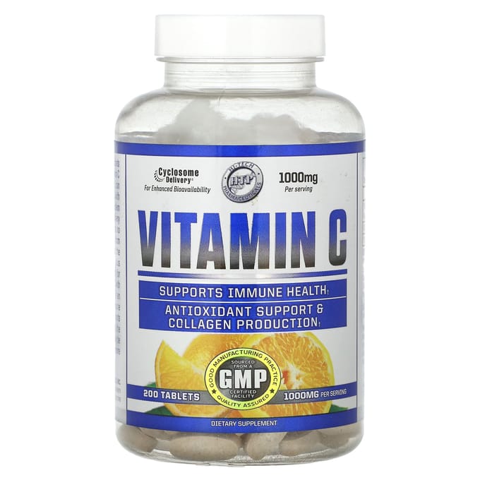 Hi Tech Pharmaceuticals, Vitamine C, 500mg, 200 comprimés