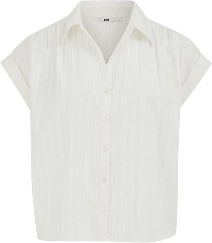 WE Fashion Dames blouse met structuur - Curve