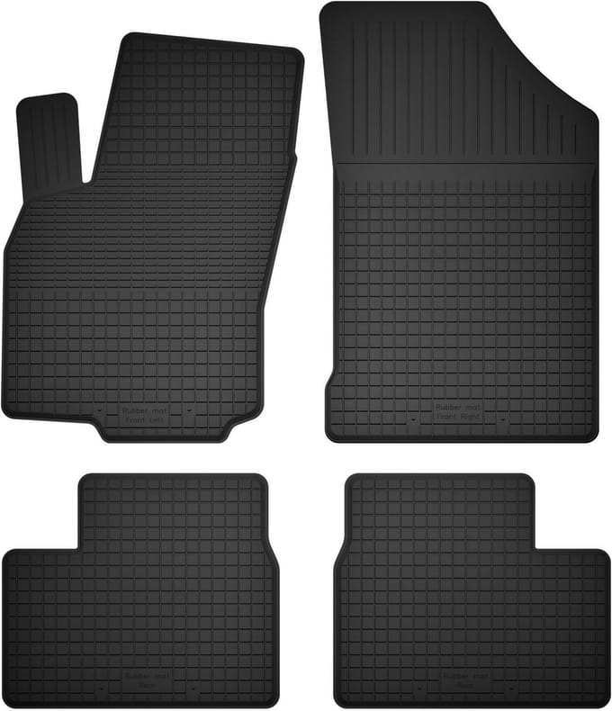 Wielganizator BasicProtect Serie - Rubber Auto Vloermatten - 4 stuks - Antislip - Weerbestendig