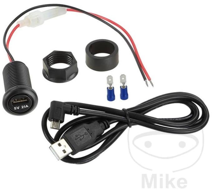 Omvormer 12V - 5V/2.1A USB-A incl. 1 meter USB kabel