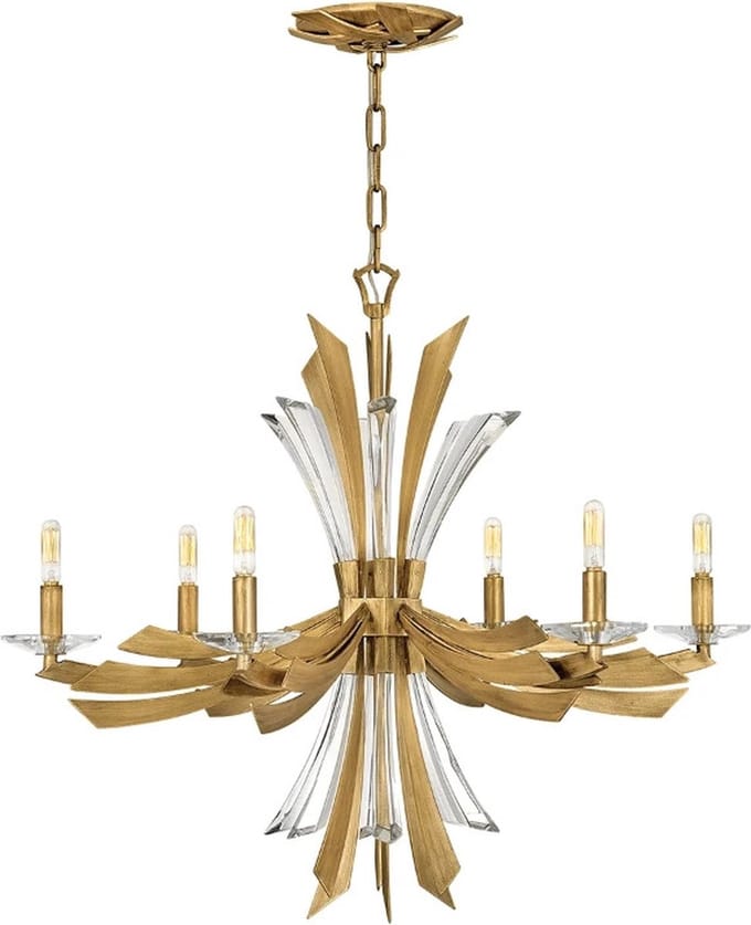 Hinkley/ Fredrick Ramond LED Kroonluchter | 6X E14 Max 40W | Dimbaar | Burnished Gold