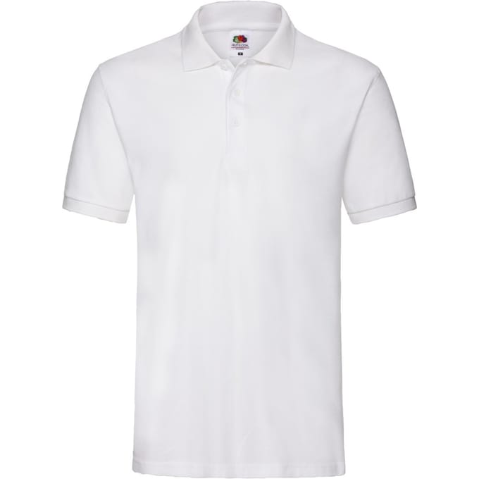 Fruit of the Loom Heren Premium Piqué Poloshirt (Wit)