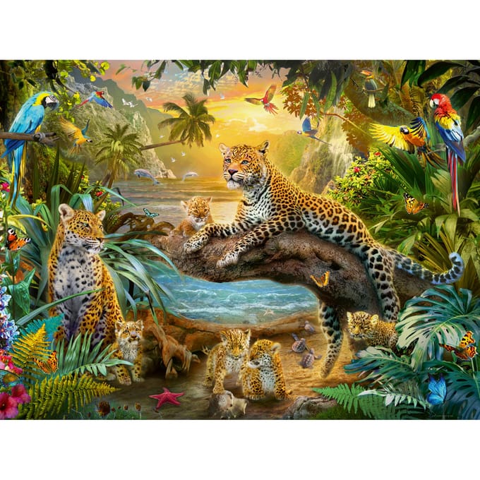 Ravensburger puzzel Luipaarden in de jungle - Legpuzzel - 1500 stukjes