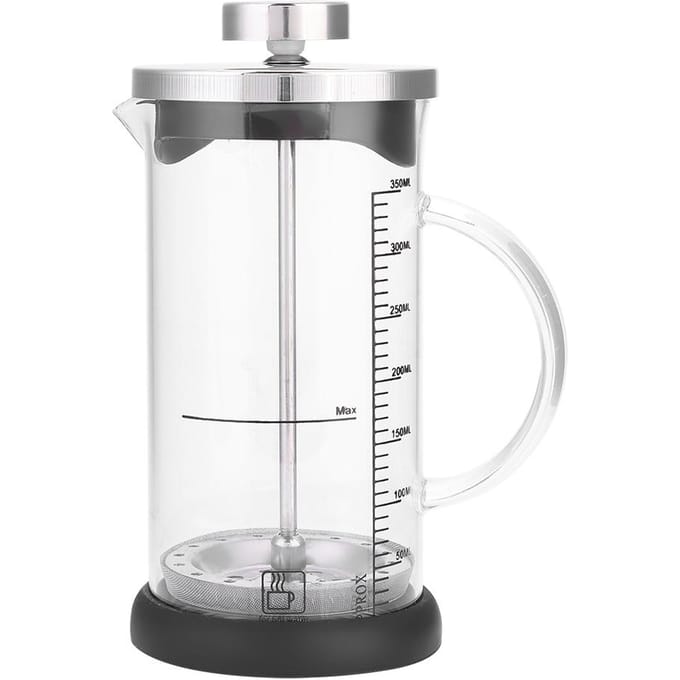 Cafetière multifonctionnelle transparente en verre résistant à la chaleur avec poignée Maison Bureau(350ml) white
