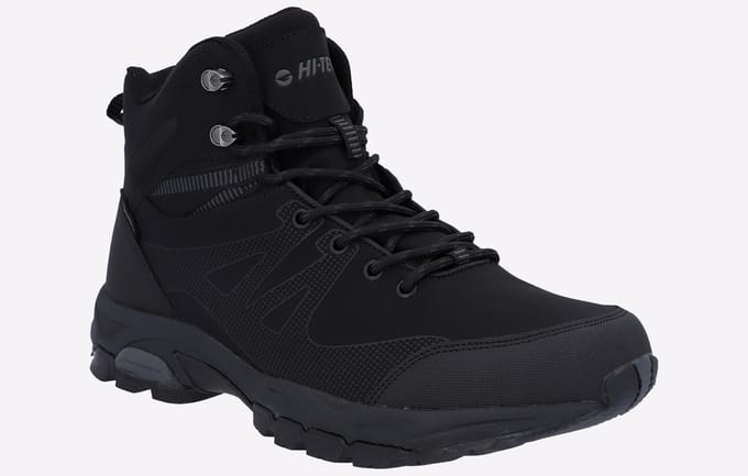 Hi-Tec Jackdaw Mid WP Heren Wandelschoenen Van Polyester In Zwart/Koolstofgrijs