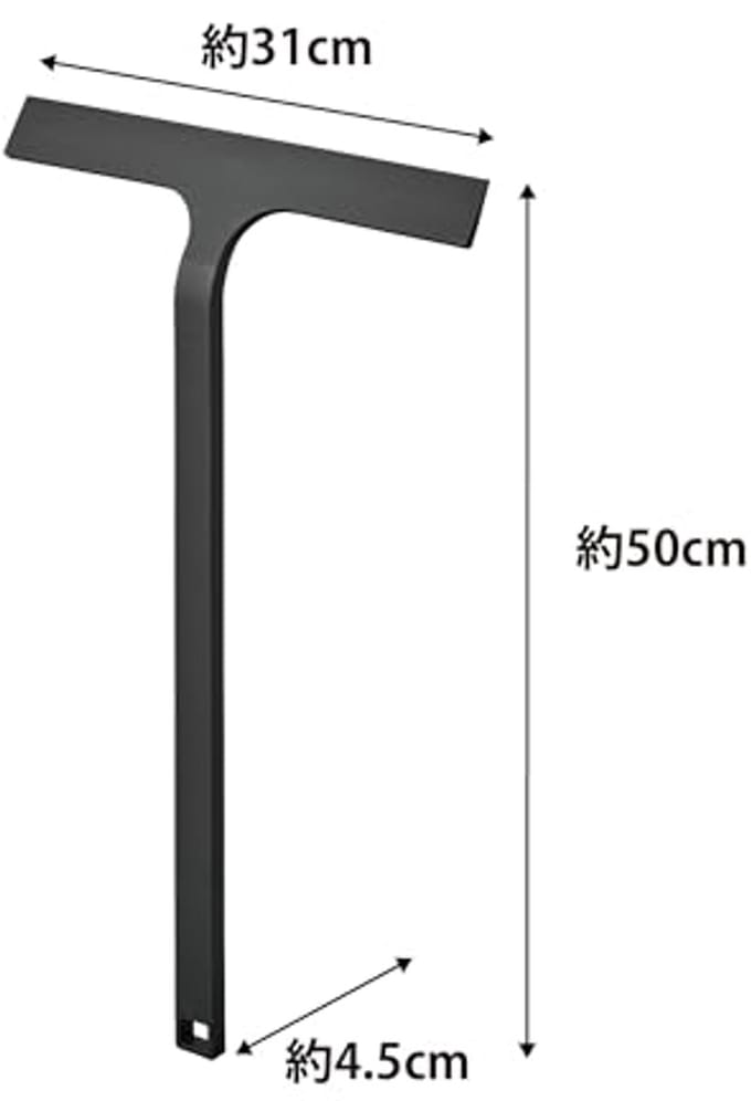 Yamazaki 2006 TOWER Magnetic Wiper, black, Silicone/Nylon/Magnet, 31 x 4.5 x 50 cm
