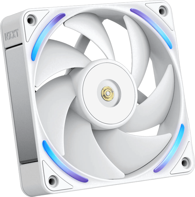 NZXT F120X - Case ventilator - 120mm - Wit met RGB-licht - 41 dBA