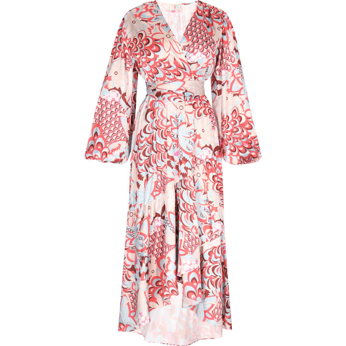 IZIA Jurk Dames Rood Veelkleurig