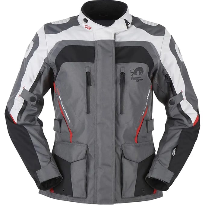 Furygan Apalaches Jas Dames Zwart Grijs Rood - Maat S - Jas