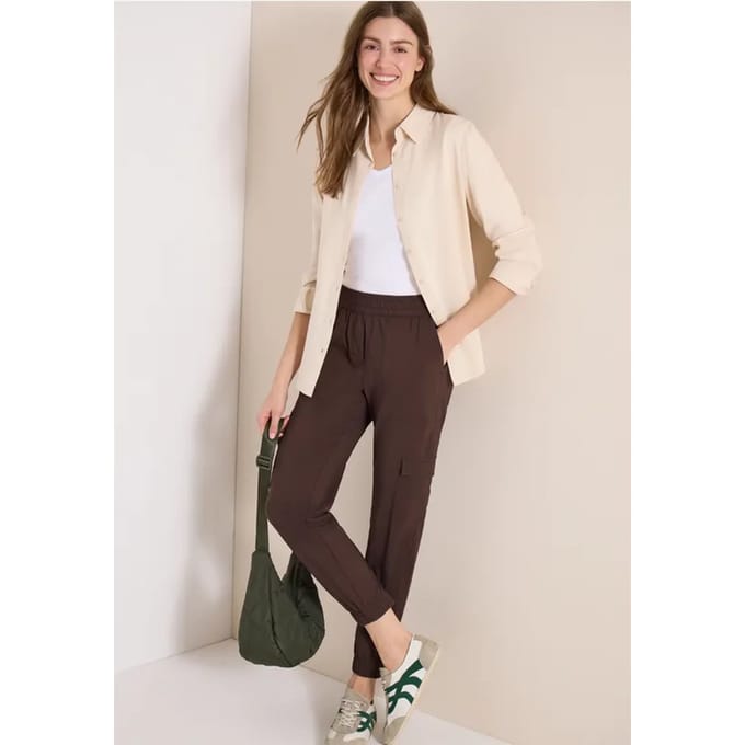 Mid Waist Slim Legs broek in cargo-look