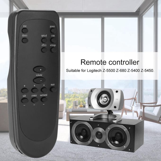 Vervangende Computerluidspreker Afstandsbediening Voor Logitech Z-5500 Z-680 Z-5400 Z-5450 gray