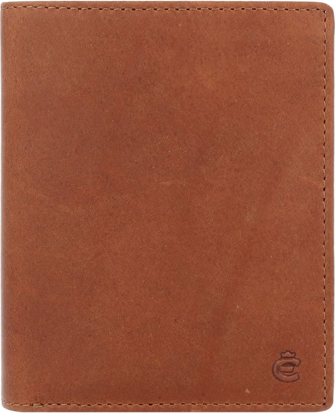 Esquire Leren Portemonnee Dallas Wallet 16 CC Brown Bruine